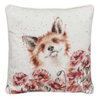 ‘Poppy Fields’ Fox Square Cushion