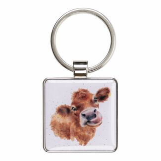 ‘Mooo’ Cow Metal Keyring