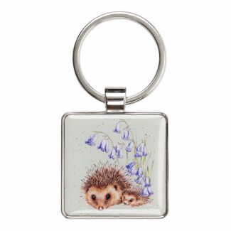 ‘Love And Hedgehugs’ Hedgehog Metal Keyring