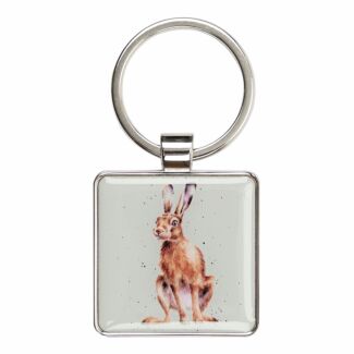 ‘Golden Hour’ Hare Metal Keyring