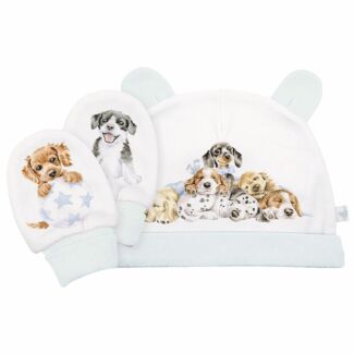 Little Paws Newborn Baby Hat and Mitten Set