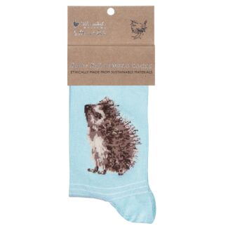 ‘Hedgehugs’ Green Hedgehog Women’s Bamboo Socks