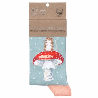 ‘He's A Fungi’ Mouse Blue Women’s Bamboo Socks