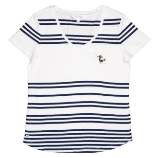 ‘Flight Of The Bumblebee’ Bee Striped Cotton T-Shirt