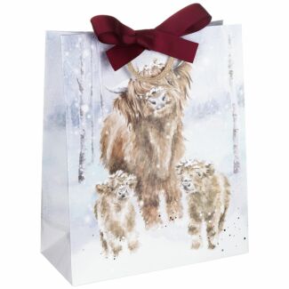 ‘A Highland Christmas’ Cows Large Christmas Gift Bag