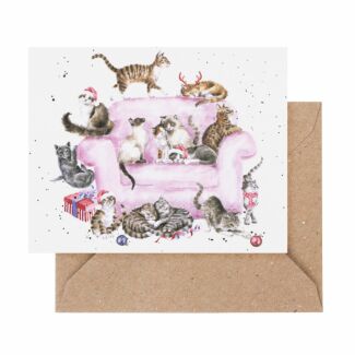 ‘Meowy Christmas’ Cats 3.5 Inch Mini Christmas Card