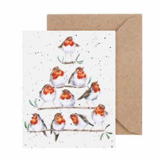 ‘Rockin Robins’ 3.5 Inch Mini Christmas Card
