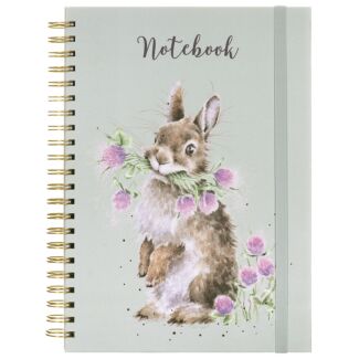 'Head Clover Heels' Rabbit Spiral Bound A4 Notebook