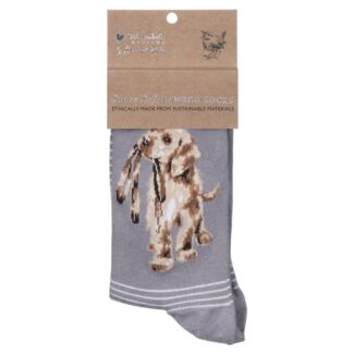 ‘Hopeful’ Purple Dog Women’s Bamboo Socks