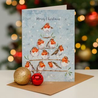 ‘Rockin’ Robins’ Advent Calendar Card