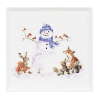 7 Inch Square Plate - ‘Gathered Around’