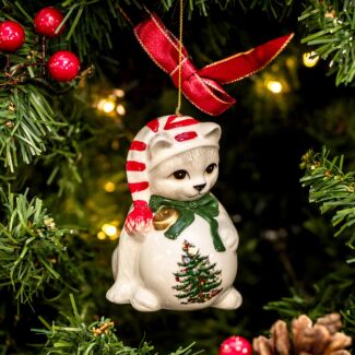 Christmas Tree 'Playful Kitten' Hanging Tree Ornament