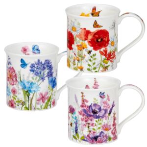 Meadow Breeze Bute Set Of 3 Mugs