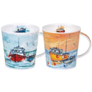 Fishing Boats Cairngorm Set Of 2 Mugs