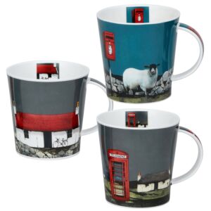 Highland Retreat Cairngorm Set Of 3 Mugs