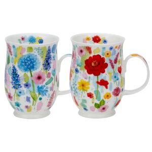 Floral Burst Suffolk Set of 2 Mugs