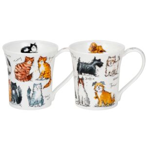 Messy Cats & Dogs Jura Set Of 2 Mugs