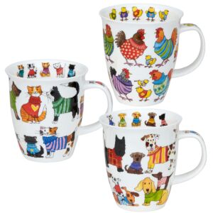 Knitwits Nevis Set Of 3 Mugs