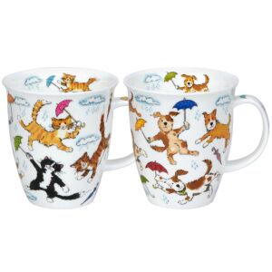 Raining Cats & Dogs Nevis Set Of 2 Mugs