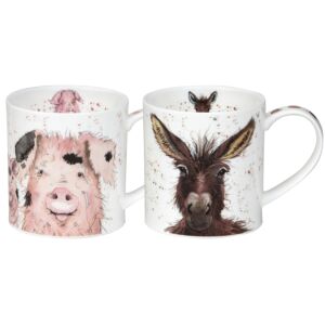 Piggles & Wonky Donkey Orkney Set Of 2 Mugs