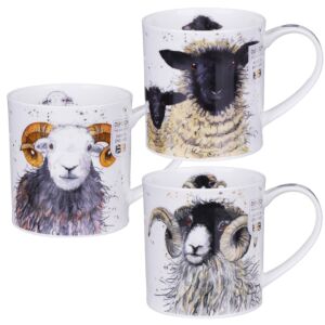 Shaggy Sheep Orkney Set of 3 Mugs