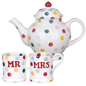 Polka Dot Teapot / Mr & Mrs Mugs Set