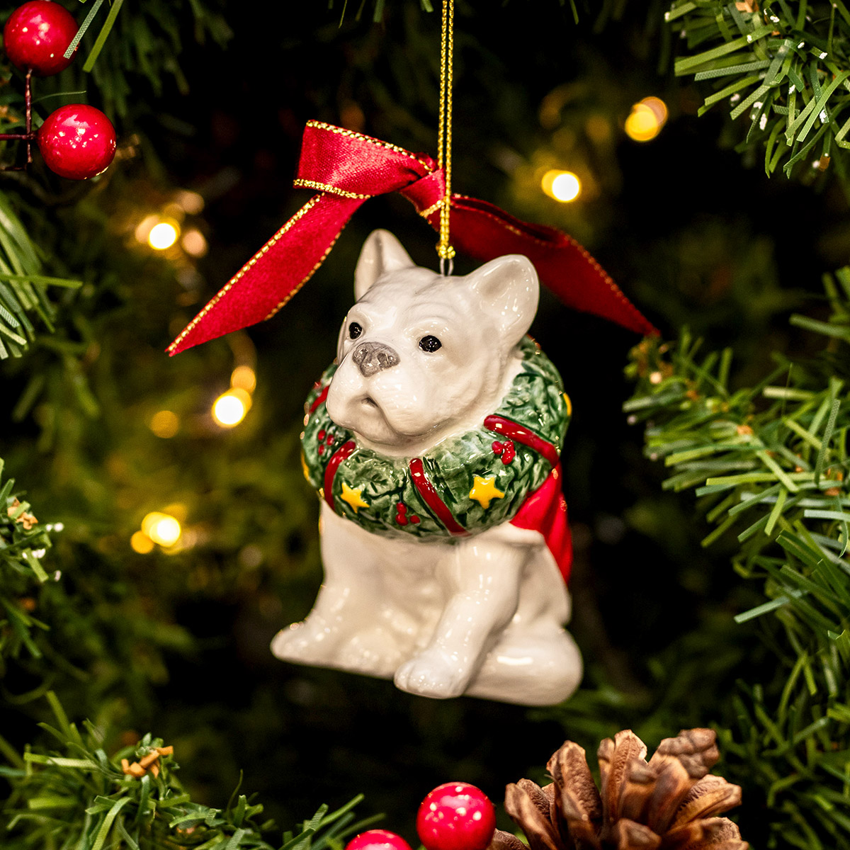 French bulldog christmas bauble hotsell