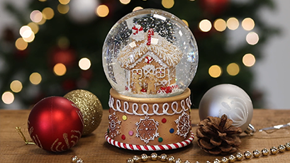 Gisela Graham Gingerbread House Musical Snow Globe