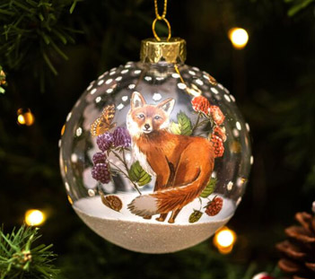 Gisela Graham Glass Christmas Baubles